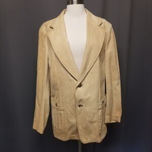 Vintage 70s Union Made Lee Blazer Burnished Tan Color Casual
